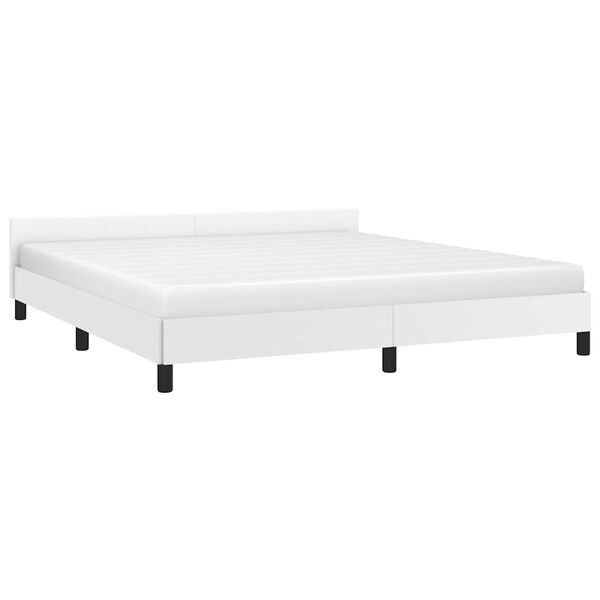vidaXL Bedframe met hoofdeinde zonder matras 180x200 cm wit