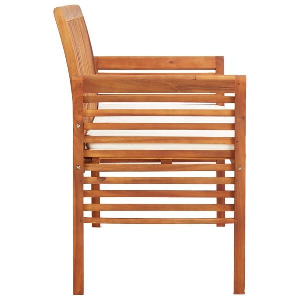 vidaXL Tuinbank 3-zits met kussen 150 cm massief acaciahout