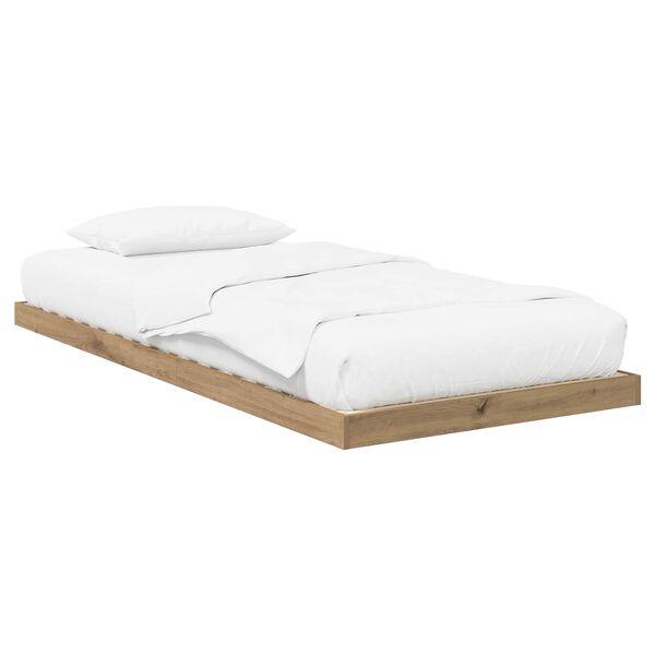 vidaXL Vloer bedframe Artisan Eiken 80 x 200 cm Bewerkt hout