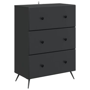 vidaXL Ladenkast 66 x 34,5 x 90 cm Bewerkt hout Zwart