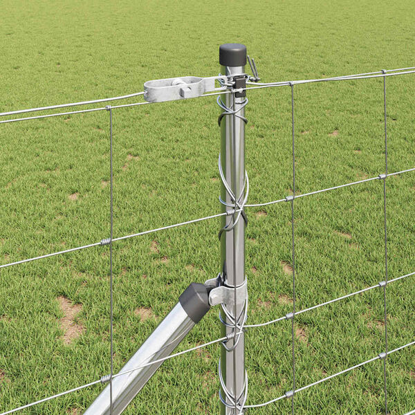 vidaXL Afrasteringspaal Gegalvaniseerd 25 x 1 m Staal