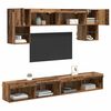 vidaXL TV Wand Eenheden met LED 6 pcs Oud Hout Bewerkt hout