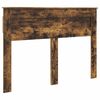 vidaXL Bedframe met hoofdeinde Gerookt eiken 150 x 200 cm Bewerkt hout