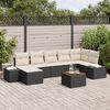 vidaXL Tuin Sofa Set 8 pcs Zwart en wit