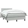 vidaXL Boxspring met matras fluweel lichtgrijs 120x210 cm