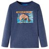 Kindershirt met lange mouwen 92 gem&ecirc;leerd donkerblauw
