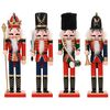vidaXL Kerstnotenkraker TURKU 4 st Rood en Zwart 30 cm