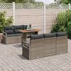vidaXL Tuin Sofa Set met kussen 7 pcs Grijs