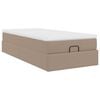 vidaXL Ottoman bed met matras 90x190cm kunstleer cappuccinokleurig