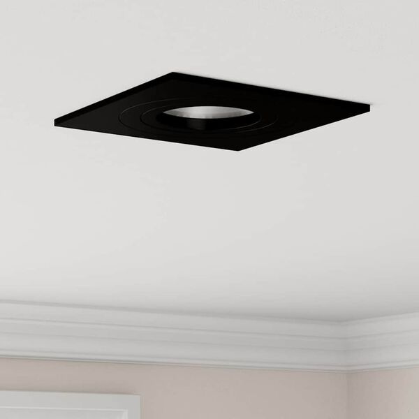 vidaXL Spotje 12 pcs Zwart 9 x 9 x 2 cm Aluminium