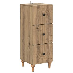 vidaXL Ladenkast 33 x 34,5 x 90 cm Bewerkt hout Artisanaal eiken