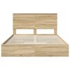vidaXL Opslag bed met lade Sonoma Eiken 150 x 200 cm Bewerkt hout