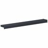 vidaXL Raamsokkel Antraciet met houten nerf 100 x 15 x 4,5 cm PVC