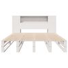 vidaXL Bed met boekenkast zonder matras massief hout wit 140x190 cm