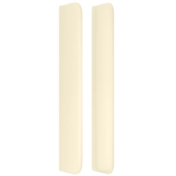 vidaXL Hoofdbord met randen 183x16x118/128 cm kunstleer cr&egrave;mekleurig