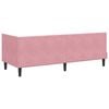 vidaXL Hoekbedframe met hoofdeinde Roze 80 cm x 200 cm Fluweel