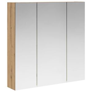 vidaXL Badkamer spiegelkast Ambachtelijk eiken 70 x 14,5 x 70 cm