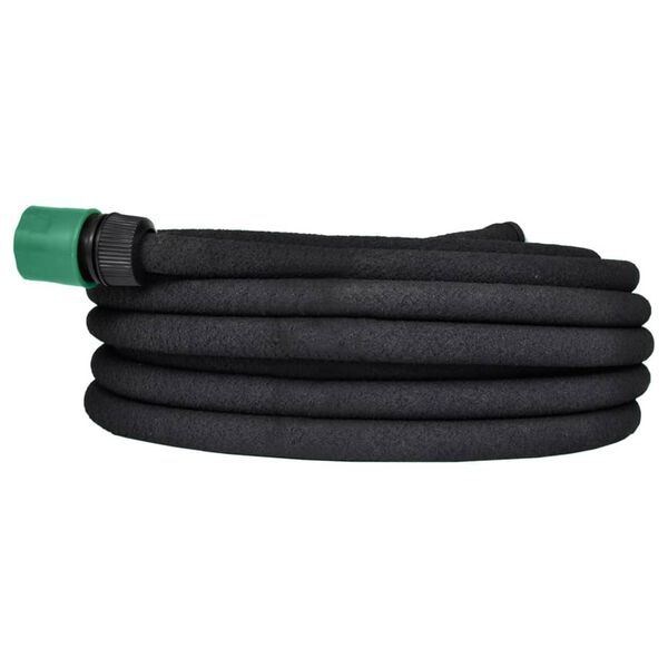 vidaXL Druppelslang 0,6'' 25 m rubber zwart