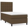 vidaXL Boxspring met matras stof donkerbruin 90x190 cm