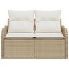 vidaXL Tuinbank Beige 121 x 62 x 69cm poly rattan