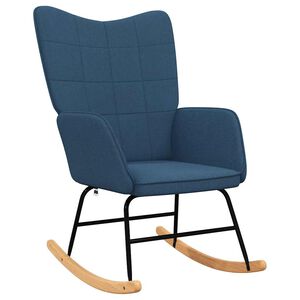 vidaXL Schommelstoel stof blauw
