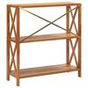 vidaXL Kastje 3-laags 80x30x87 cm massief eikenhout