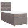 vidaXL Boxspring met matras stof taupe 80x200 cm