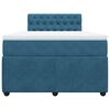 vidaXL Boxspring met matras fluweel blauw 120x200 cm