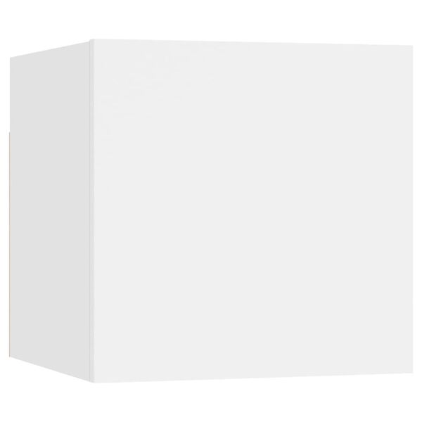 vidaXL 4-delige Tv-meubelset bewerkt hout wit