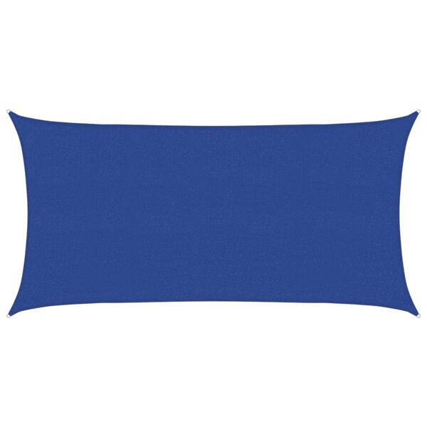 vidaXL Zonnezeil rechthoekig 160 g/m² 2,5x5 m HDPE blauw