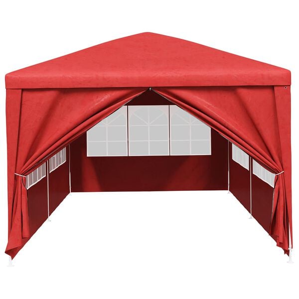 vidaXL Partytent met Wand Rood 600 x 300 x 255 cm PE en staal