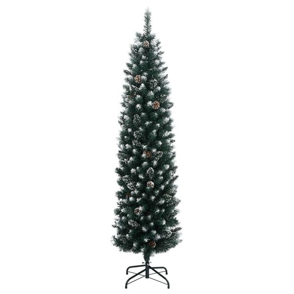 vidaXL Kunstkerstboom smal met 300 LED's 210 cm