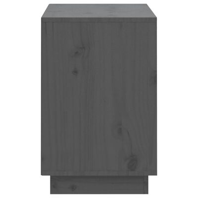 vidaXL Schoenenkast 110x34x52 cm massief grenenhout grijs