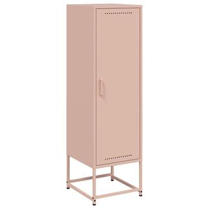 vidaXL Hoge kast 36x39x123 cm staal roze