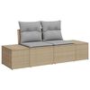 vidaXL Tuin Sofa Set met kussen 7 pcs Beige poly rattan