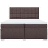 vidaXL Boxspring met matras stof donkerbruin 200x200 cm