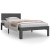 vidaXL Bedframe massief grenenhout grijs 90x200 cm