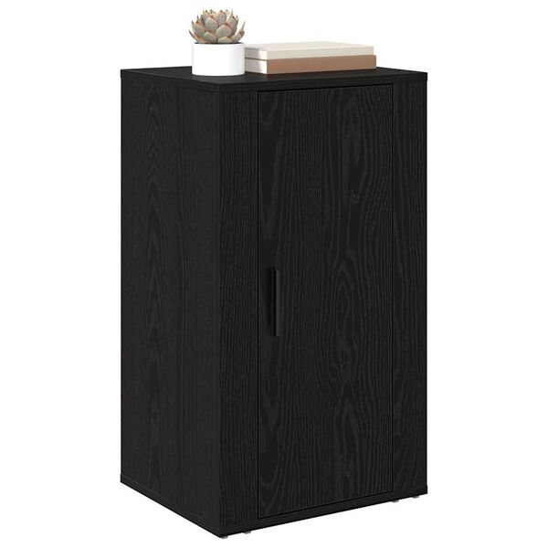 vidaXL Dressoir Zwart Eiken 40 x 33 x 70 cm Bewerkt hout