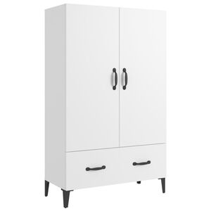 vidaXL Hoge kast 70x31x115 cm bewerkt hout wit