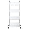 vidaXL Opbergtrolley 4-laags 37x28x95 cm acryl transparant