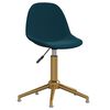 vidaXL Eetkamerstoelen draaibaar 2 st fluweel blauw