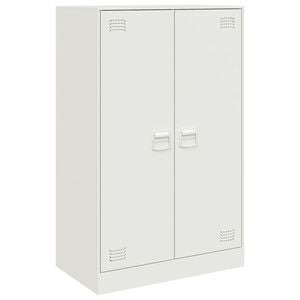 vidaXL Dressoir 67x39x107 cm staal wit