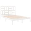 vidaXL Bedframe massief hout wit 120x190 cm