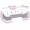 vidaXL Tuin Sofa Set met kussen met opslag 7 pcs Zwart poly rattan