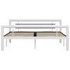 vidaXL Bedframe metaal wit en zwart 160x200 cm