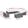 vidaXL 13-delige Loungeset met kussens poly rattan zwart