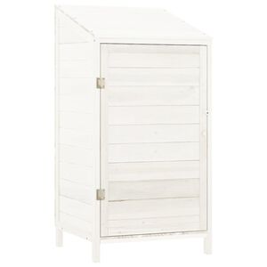 vidaXL Tuinschuur 55x52x112 cm massief vurenhout wit
