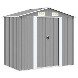 vidaXL Tuinberging 204x132x186 cm metaal grijs