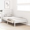 vidaXL Bedframe massief hout wit 90x190 cm