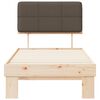 vidaXL Bedframe met Gevoerd Hoofdgedeelte Taupe 80 x 200 cm